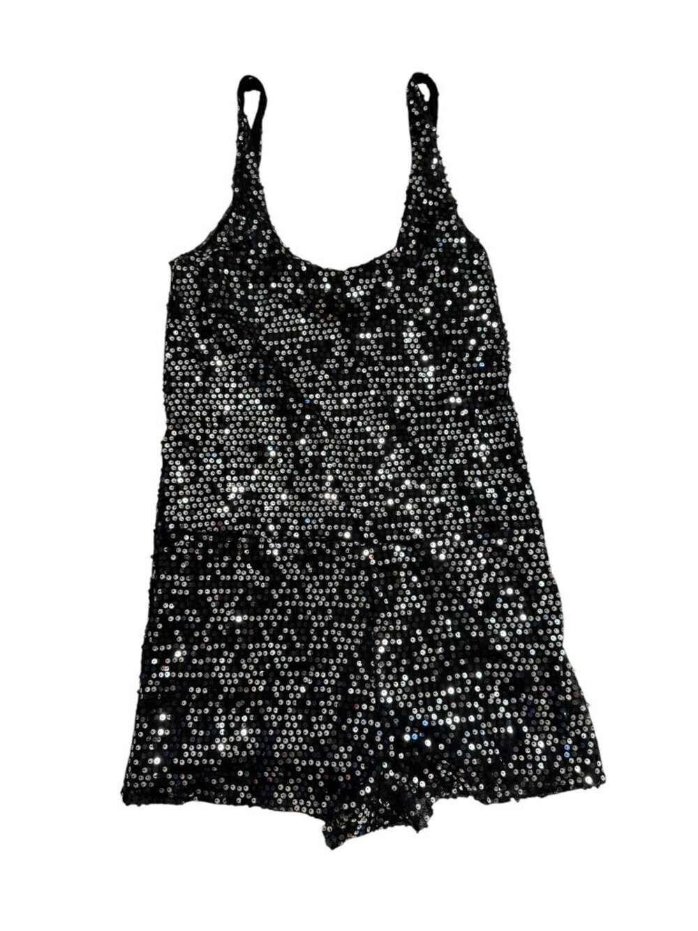NWT Aqua Black Sequin Romper Small Sparkly Party Cocktail Short Jumpsuit